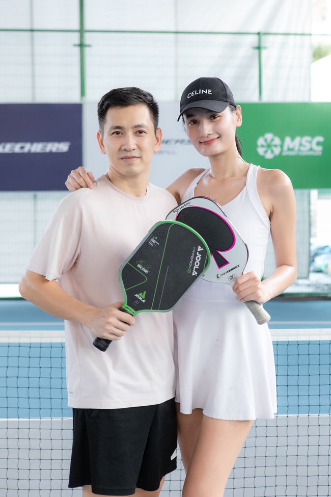 Dàn Hoa Á hậu tập luyện Pickleball chuẩn bị cho giải Pili Cup - Ảnh 3.